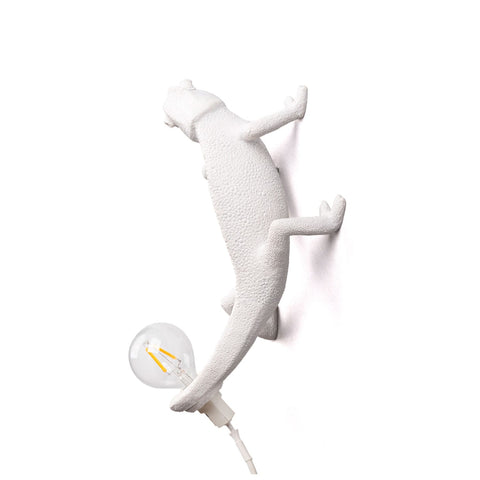 Harzlampe Seletti Chameleon Lampe rechts nach unten gehend weiß Art. 15091