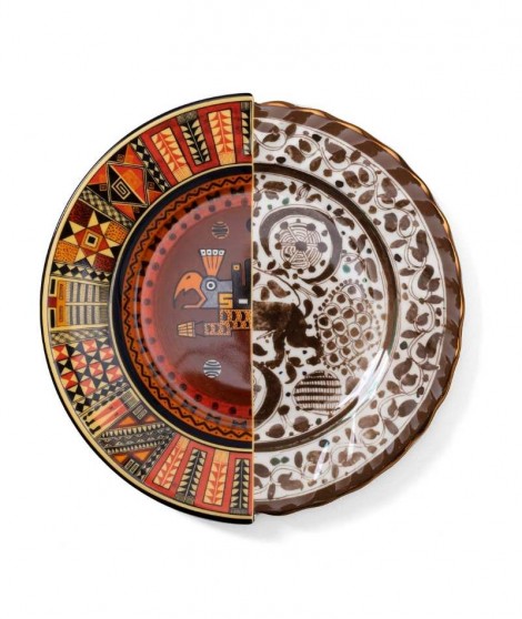 SELETTI HYBRID MITLA PORZELLAN FLACHER TELLER ART 09141
