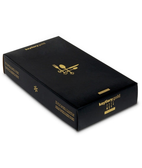 SELETTI 24-TEILIGES BESTECKSET 18/0 EDELSTAHL GOLD KEYTLERY ART 07374