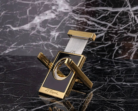 ZIGARRENSCHNEIDER CC STAND SCHWARZ UND GOLD 003393 ST DUPONT SCHWARZ