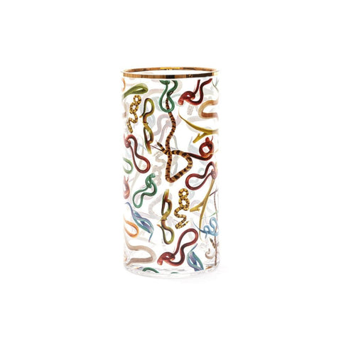 "VASO IN VETRO TOILETPAPER SELETTI DIAM. CM 15 H.30 SNAKES ART. 14171"