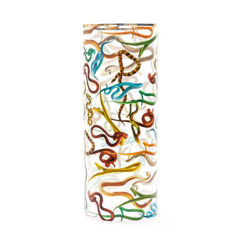 "SELETTI TOILETTENPAPIER GLASVASE DURCHM. 20 CM H. 50 SCHLANGEN ART. 14201"
