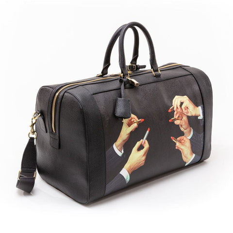 "REISETASCHE SELETTI TOILETTENPAPIER LIPPENSTIFTE SCHWARZ ART 02370"
