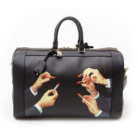 "REISETASCHE SELETTI TOILETTENPAPIER LIPPENSTIFTE SCHWARZ ART 02370"