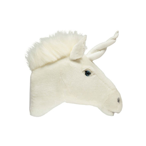 Wilde und weiche „Claire“ Einhorn-Kunst-Plüsch-Wandtrophäe WS0057