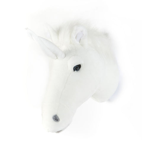 Wilde und weiche „Claire“ Einhorn-Kunst-Plüsch-Wandtrophäe WS0057