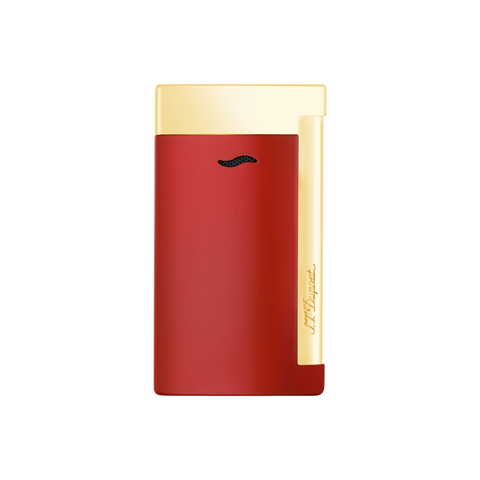 ACCENDINO DUPONT SLIM 7 LOTUS RED & GOLD ART 027707
