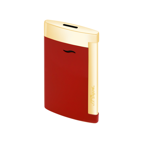 ACCENDINO DUPONT SLIM 7 LOTUS RED & GOLD ART 027707