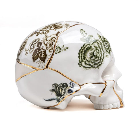 TESCHIO SELETTI IN PORCELLANA KINTSUGI SKULL 09943