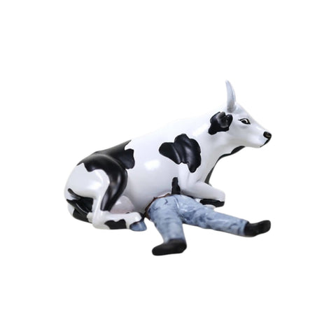 COW PARADE M COW SITTING ON MAN/NI  MU ART. 47811 MULTICOLOR