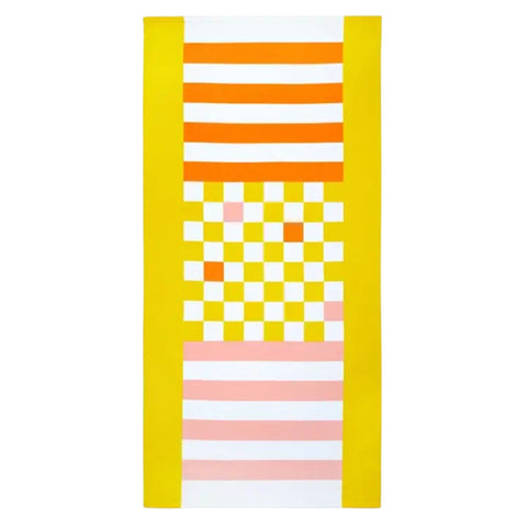 ASCIUGAMANO DA SPIAGGIA CON GIOCO TIC-TAC-TOE ART. 28271 GIALLO BALVI