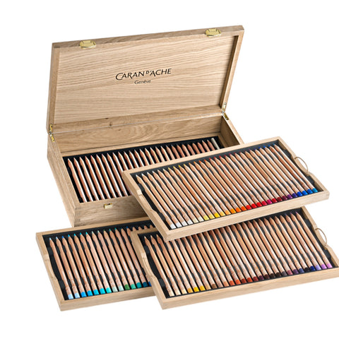 COFANETTO LEGNO LUMINANCE 100 COLORI + ACCESSORI CARAN D'ACHE A6901900
