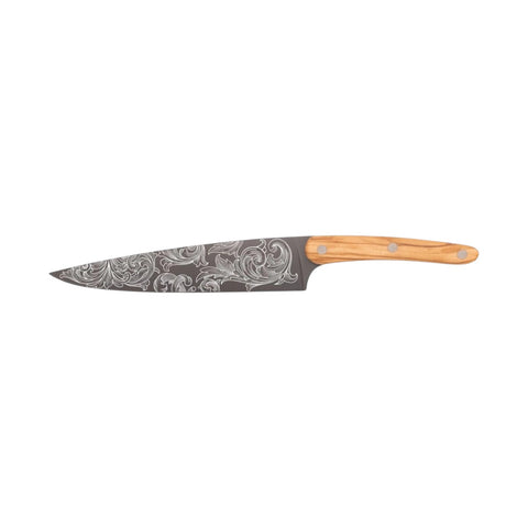 COLTELLO DA CHEF TITANIUM FINISH OLIVEWOOD FLOREAL DEEJO
