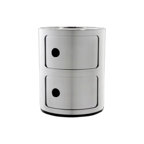 COMODINO COMPONIBILE 2 ELEMENTI CROMATO 5966/XX KARTELL