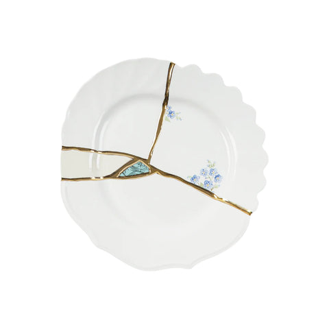 PIATTO FRUTTA KINTSUGI PORCELLANA N 3 ART 09603 SELETTI WHITE