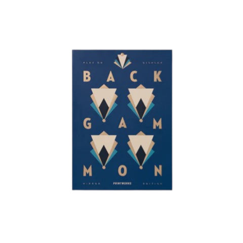GIOCO BACKGAMMON MIRROR PW00790 DARK BLUE PRINTWORKS