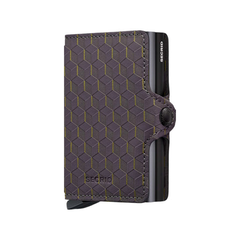 PORTAFOGLIO TWINWALLET OPTICAL-TOP SECRID GREY YELLOW
