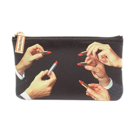 ASTUCCIO IN PU STAMPATO TOILETPAPER LIPSTICKS BLACK ART. 02514 SELETTI