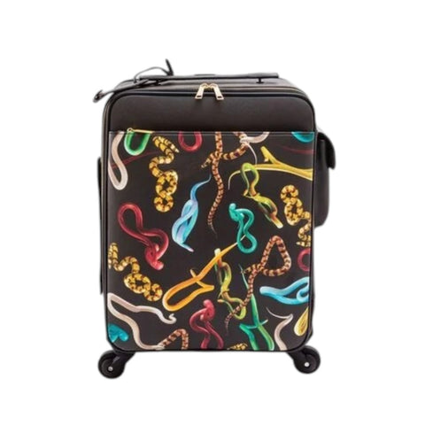 TROLLEY BAG IN SIMILPELLE TOILETPAPER CM.40X25 H.55 SNAKES SELETTI