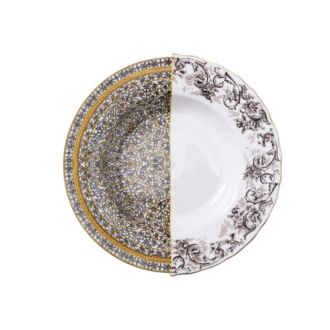 SELETTI HYBRID AGROHA PORCELAIN SOUP PLATE ART 09132