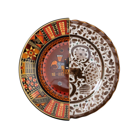 PIATTO PIANO PORCELLANA HYBRID MITLA ART 09141 SELETTI