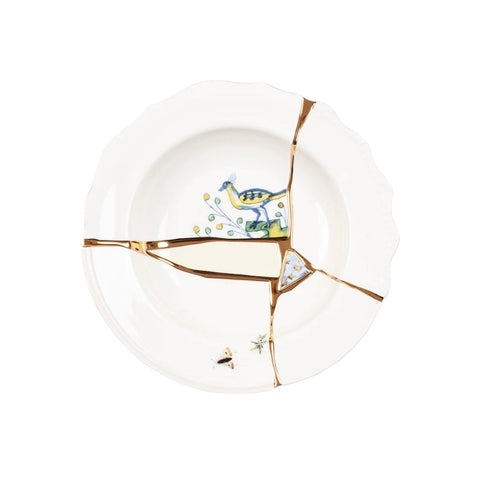 PIATTO FONDO PORCELLANA KINTSUGI ART 09621 SELETTI