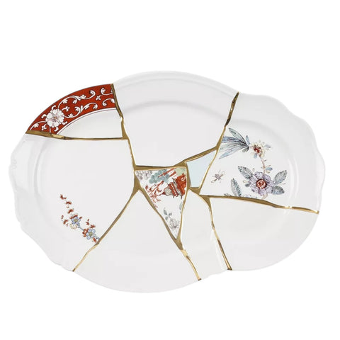 VASSOIO IN PORCELLANA KINTSUGI ART 09655 SELETTI