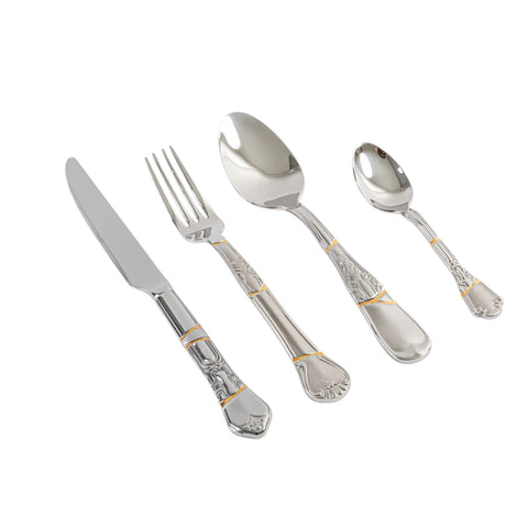 SET DI 4 POSATE IN ACCIAIO E ORO KINTSUGI CUTLERY  ART. 09660 SELETTI