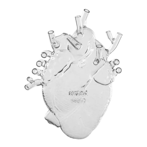 LOVE IN BLOOM GLASS HEART VASE SELETTI