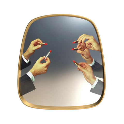 "SELETTI MIRROR FRAME WOOD LIPSTICKS 17041"