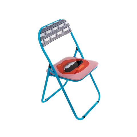 STUDIO JOB BLOW FOLDING METAL CHAIR CM. 44 H.47/80 MOUTH NEW SELETTI