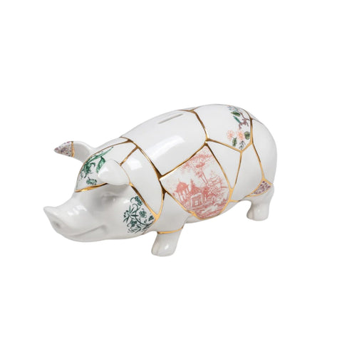 SALVADANAIO SELETTI IN PORCELLANA KINTSUGI PIGGY BANK 09942