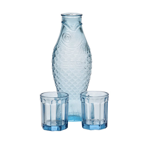 SET CARAFFA +2 BICCHIERI FISH & FISH B0825402-602 BLUE SERAX