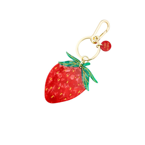 PORTACHIAVI HANDPAINTED STRAWBERRY KEYCHAIN SOLAR ECLIPSE