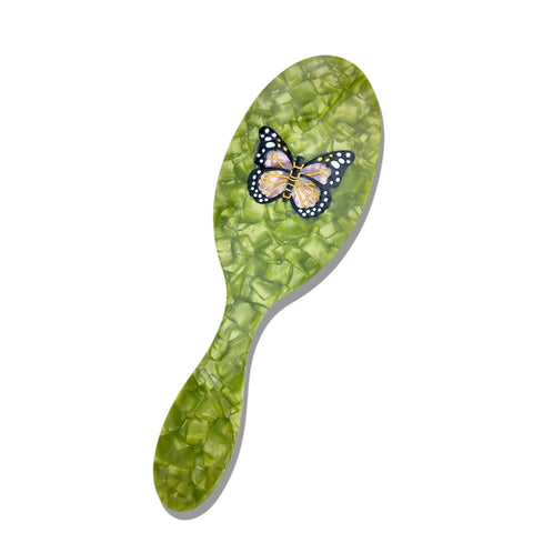 SPAZZOLA HANDPAINTED PINK BUTTERFLY AMAZING HAIR DAY BRUSH SOLAR ECLIPSE