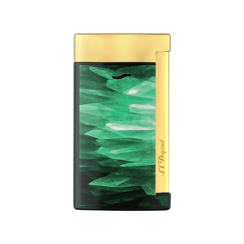 ACCENDINO LI SLIM 7 GEODE ART. 027036 GREEN/GOLDEN S.T. DUPONT