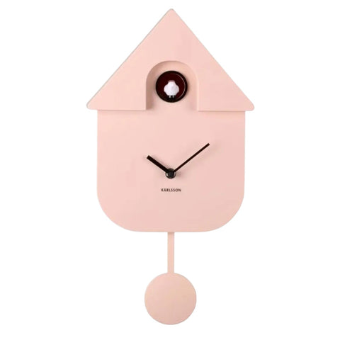 OROLOGIO WALL CLOCK MODERN CUCKOO ART. KA5768LP SOFT PINK KARLSSON