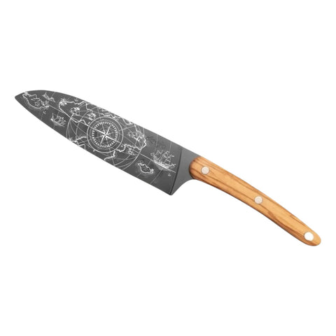 COLTELLO DA CUCINA SANKAI KNIFE TITANIUM FINISH OLIVEWOOD SAPOREM MUND DEEJO