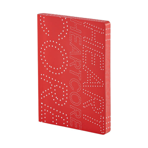 NOTIZBUCH GRAFIK L HERZKERN ART. 56680 NUUNA ROT