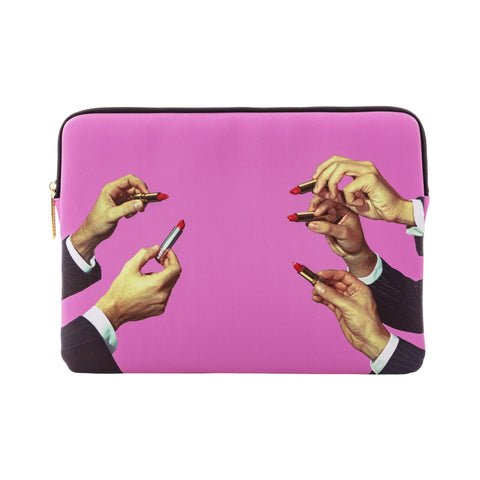 CUSTODIA LAPTOP LIPSTICKS PINK TOILETPAPER SELETTI