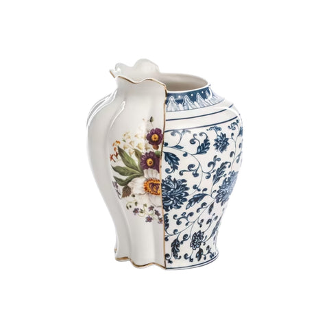 VASO IN PORCELLANA DIAM. 23 H. 26 HYBRID MELANIA 09770 SELETTI