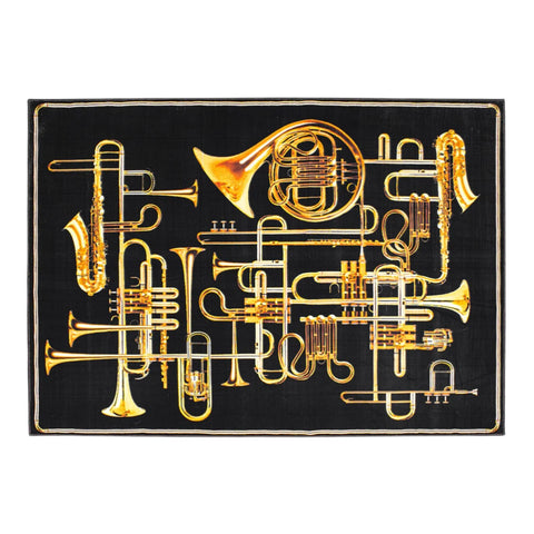 TAPPETO TRUMPETS 200X280 CM 18075 BLACK SELETTI