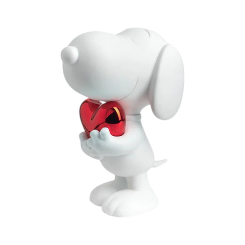 SCULPTURE SNOOPY HEART WHITE & RED 27 CM PEAST02501MAMERO LEBLON DELIENNE WHITE