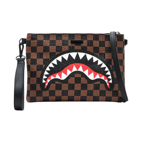 BORSELLO CHECK 2 EMBOSS CLUTCH ART. 910B8239NSZ SPRAYGROUND