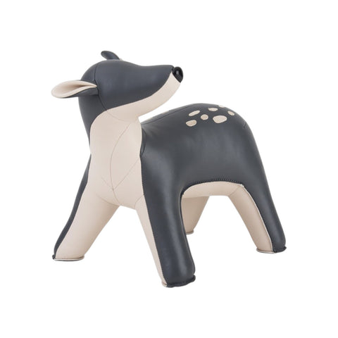 "ZUNY DEER LUKE DARK GRAY DOORSTOP"