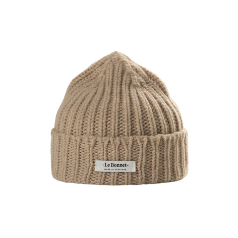 BERRETTO IN LANA ONE SIZE ART. LBL-009 LE BONNET LOGO BEANIE SAND