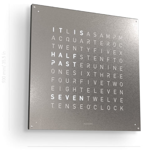 GROSSE 90X90 EDELSTAHL-UHR QLOCKTWO