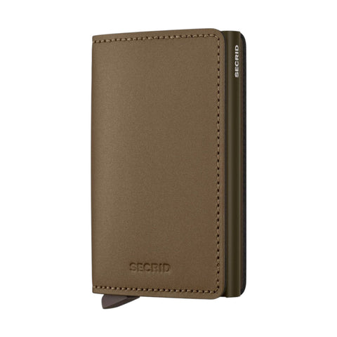PORTAFOGLIO SLIMWALLET MATTE SATIN SMS-BRONZE BROWN SECRID