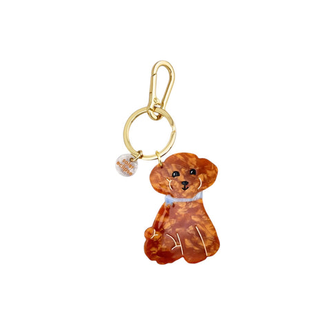 PORTACHIAVE HANDPAINTED DOODLE PUPPY BAG CHARM KEYCHAIN SOLAR ECLIPSE
