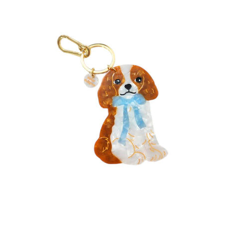 PORTACHIAVI KING CHARLES BAG CHARM KEYCHAIN SOLAR ECLIPSE